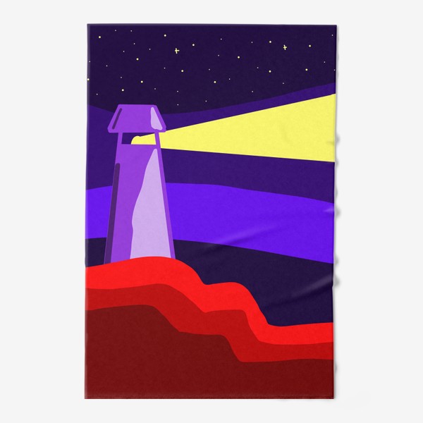 Полотенце «Ночной маяк, минимализм»