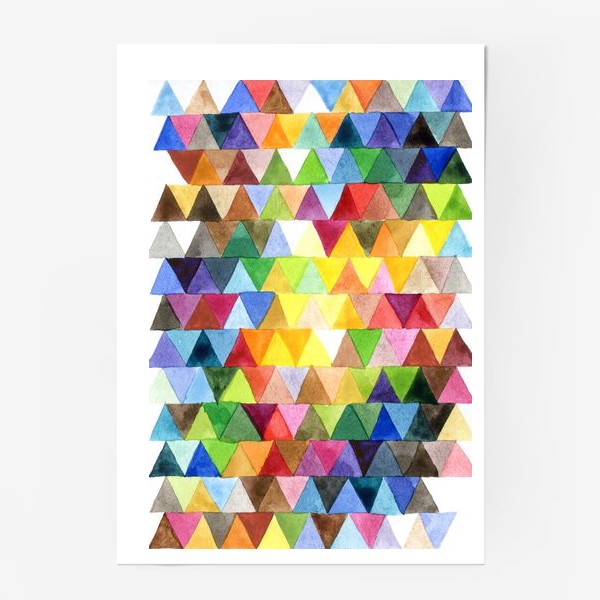 Постер «Разноцветные треугольники»