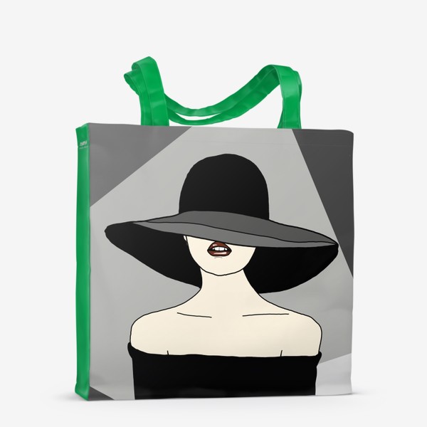 Сумка-шоппер «Девушка в большой шляпе»