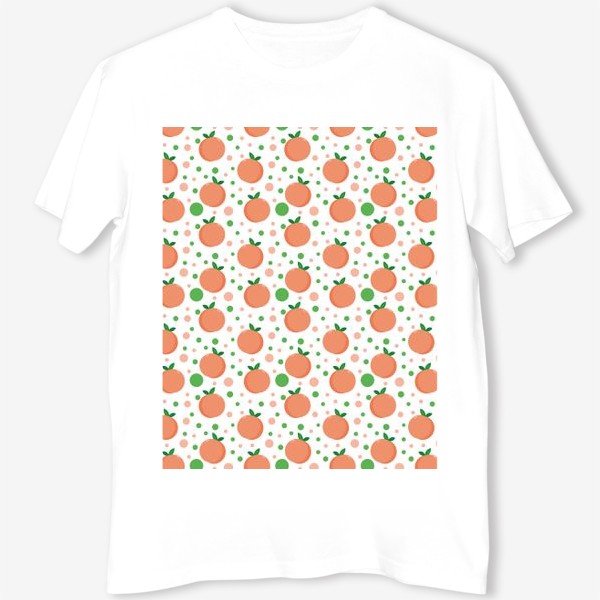 Футболка «персики. нежный летний фруктовый паттерн»