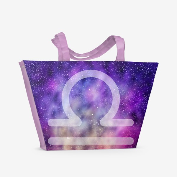 Пляжная сумка «Весы. Цветная галактика»