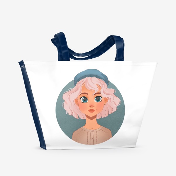 Пляжная сумка «Девушка мультяшный »