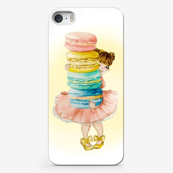 Чехол iPhone «Девочка с макарун»
