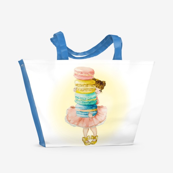 Пляжная сумка «Девочка с макарун»