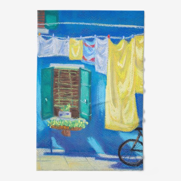 Полотенце «Картина Венеция. Яркие краски. Путешествие по Италии. Пастель.»