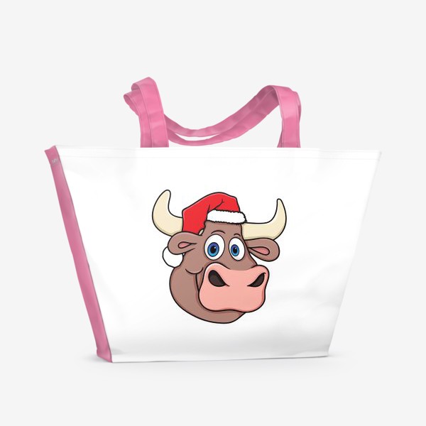 Пляжная сумка «бык символ нового года 2021»