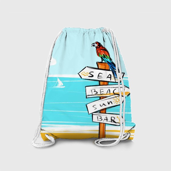 Рюкзак «Попугай на пляже»
