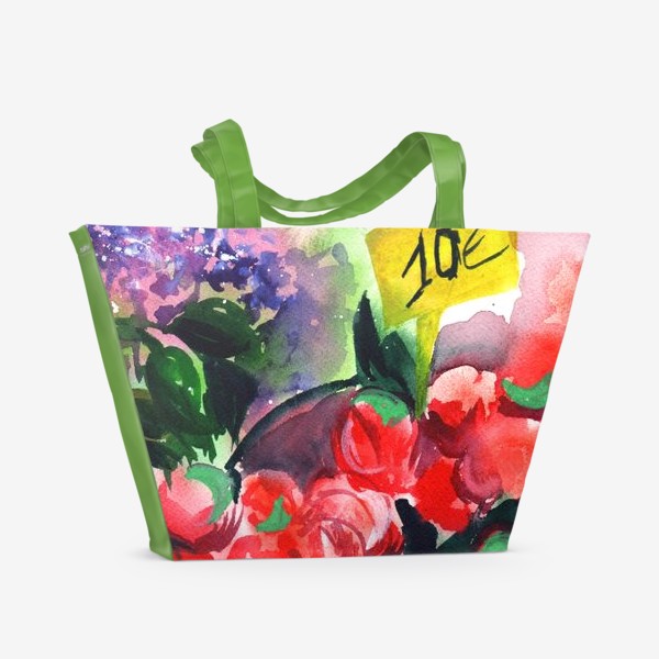 Пляжная сумка «Цветочный базар»