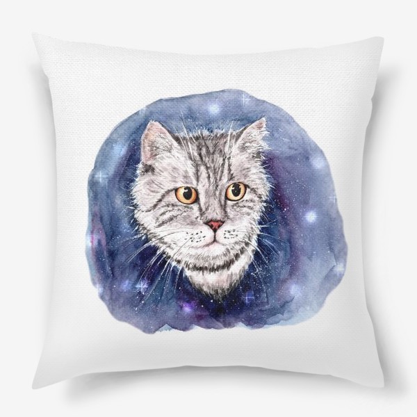 Подушка «Котик в космосе»