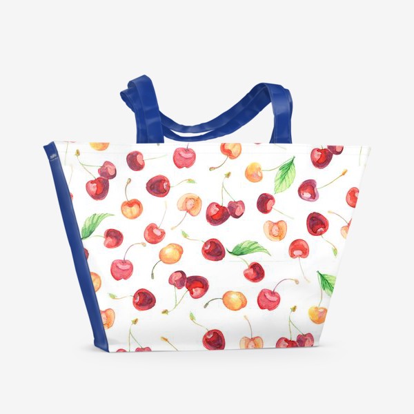 Пляжная сумка «Черешни и вишни»