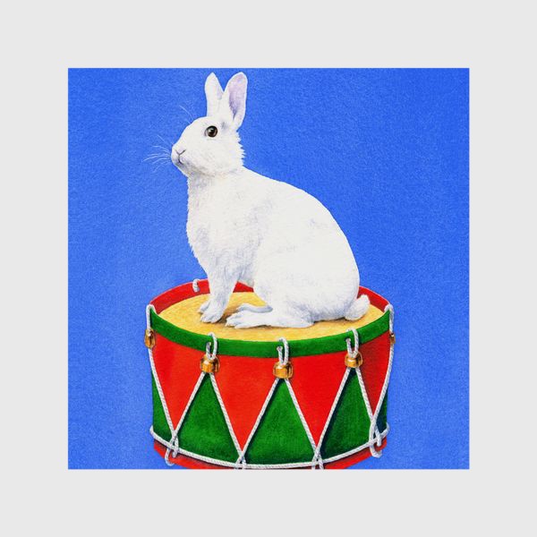 Шторы «Заяц на барабане»