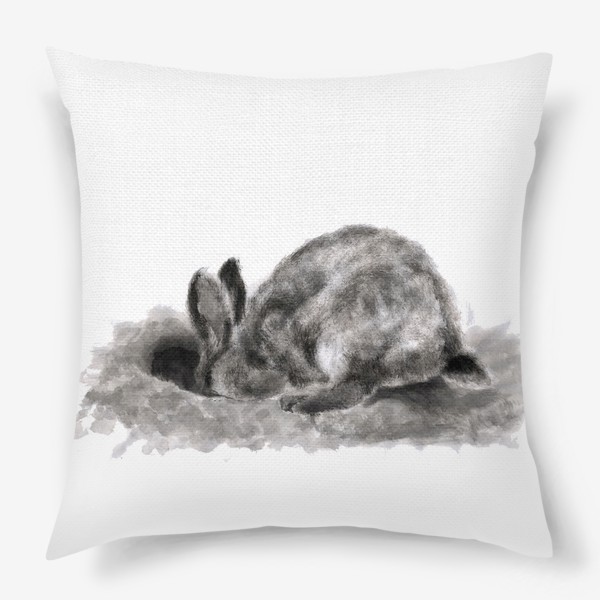 Подушка «кролик роет нору»