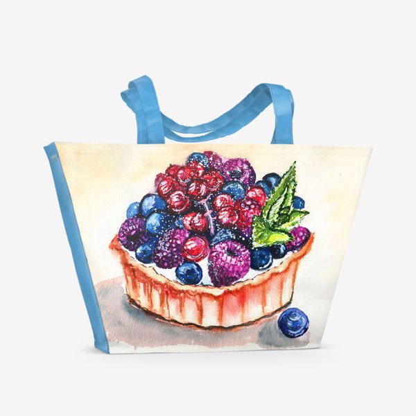 Пляжная сумка «Пирожное со свежими ягодами»