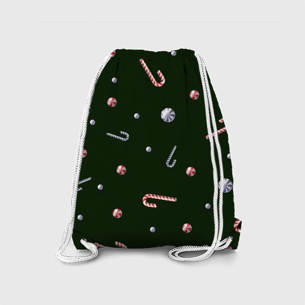 Рюкзак «леденцы на зеленом фоне»