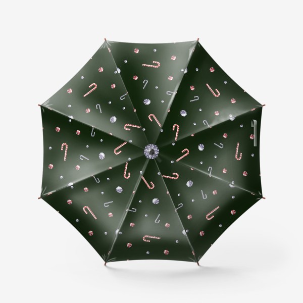 Зонт «леденцы на зеленом фоне»