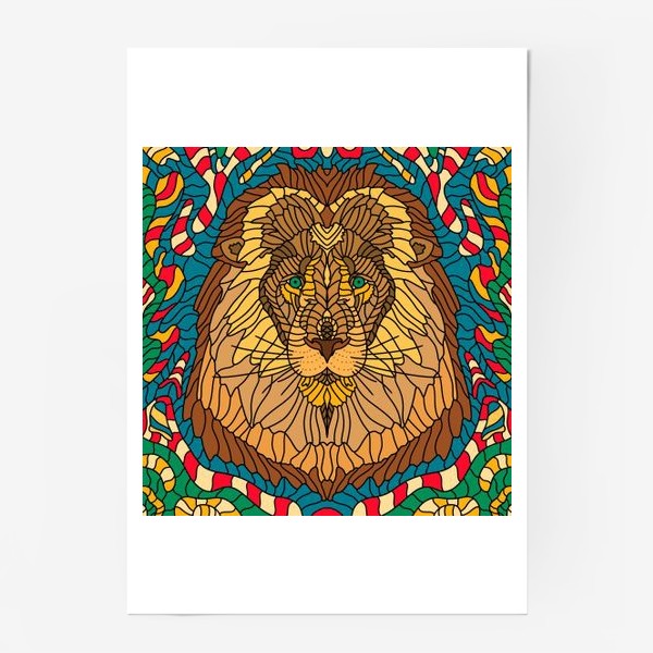 Постер «Лев.Мозаика 2»