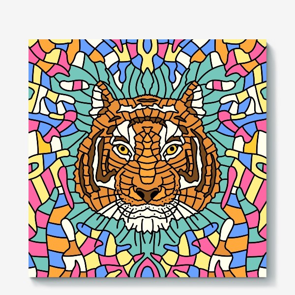 Холст «Тигр.Мозаика 2»