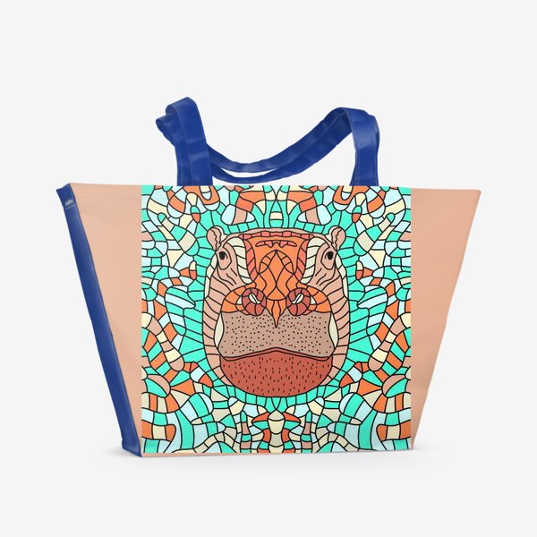 Пляжная сумка «Бегемот.Мозаика»