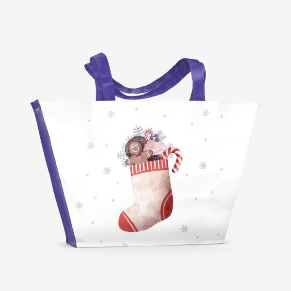 Пляжная сумка «новогодние подарки»