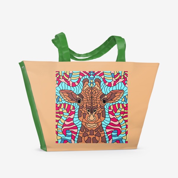 Пляжная сумка «Жираф.Мозаика »