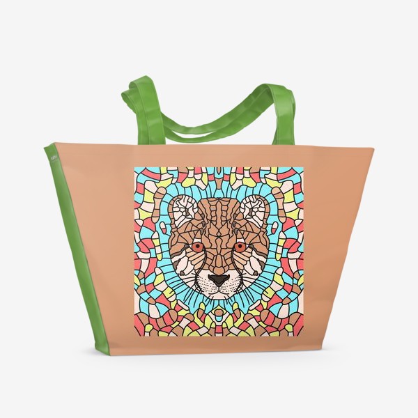 Пляжная сумка «Гепард.Мозаика »
