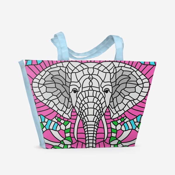 Пляжная сумка «Слон.Мозаика 2»