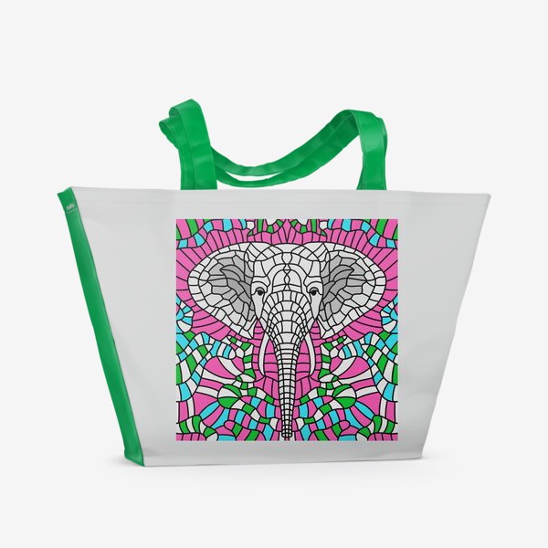 Пляжная сумка «Слон.Мозаика 2»