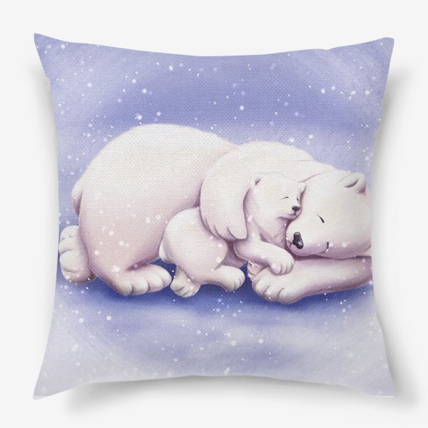 Подушка «Медвежонок и его мама спят»