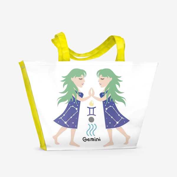 Пляжная сумка «Знак Зодиака Близнецы (Gemini)»