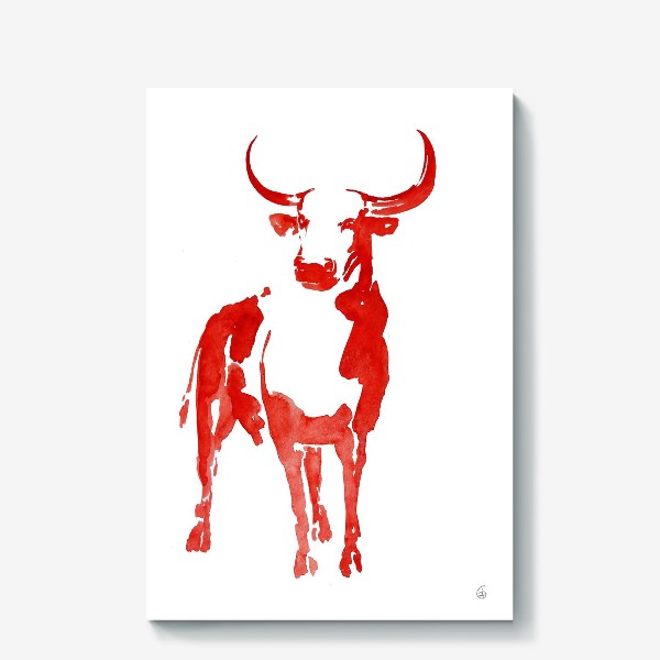 Холст «Красный бык»