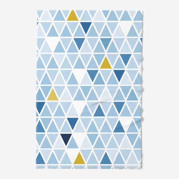 Полотенце &laquo;Графика в бледно голубых тонах с треугольниками&raquo;