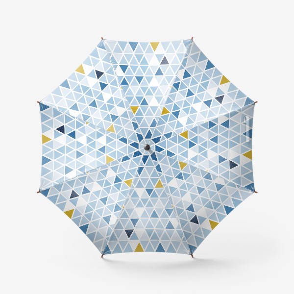 Зонт «Графика в бледно голубых тонах с треугольниками»