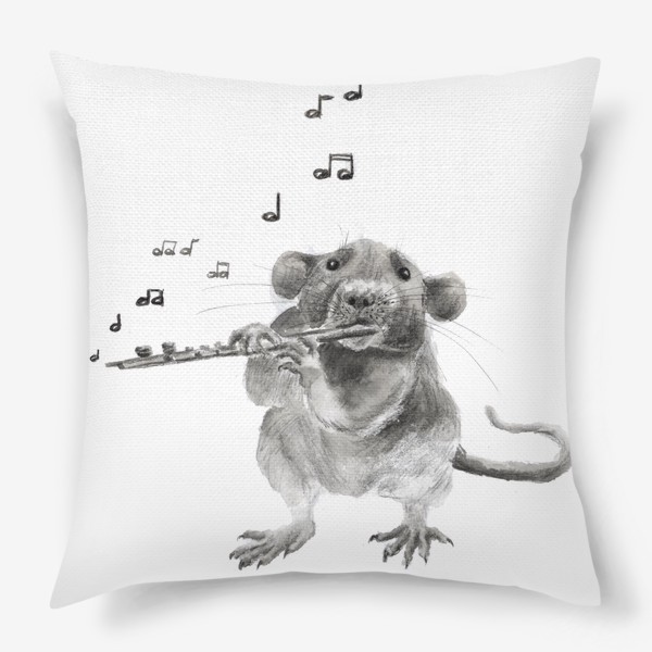 Подушка «грызун крысенок играет музыку»