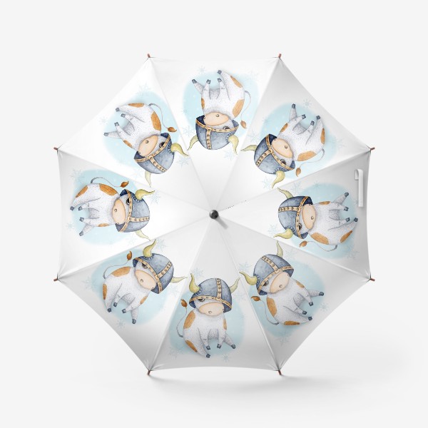 Зонт &laquo;Бычок - символ 2021 года &raquo;