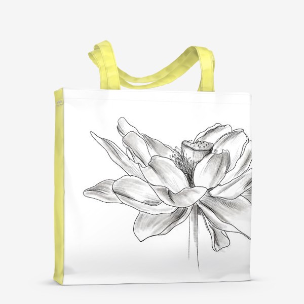 Сумка-шоппер «Цветок лотос графика»