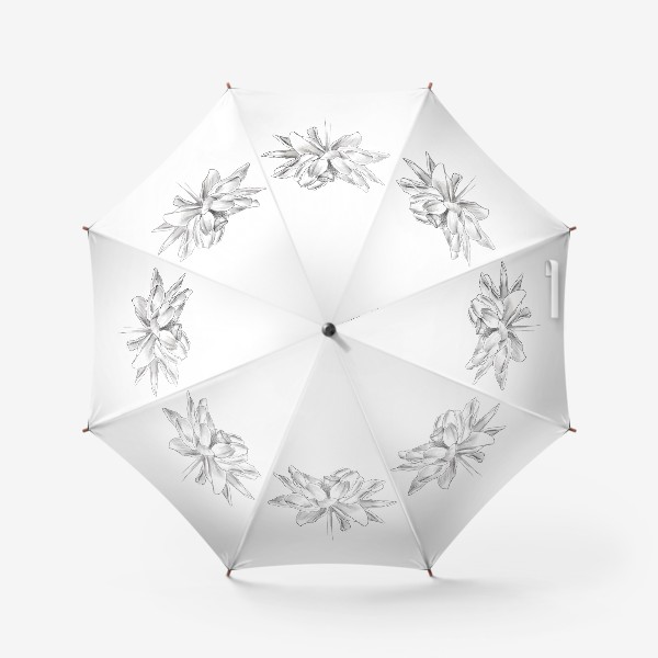 Зонт «Цветок лотос графика»
