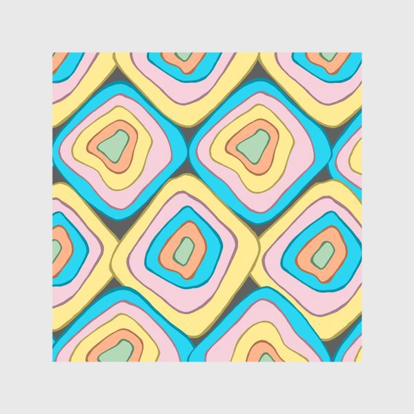 Шторы «Абстрактные квадраты разноцветный»