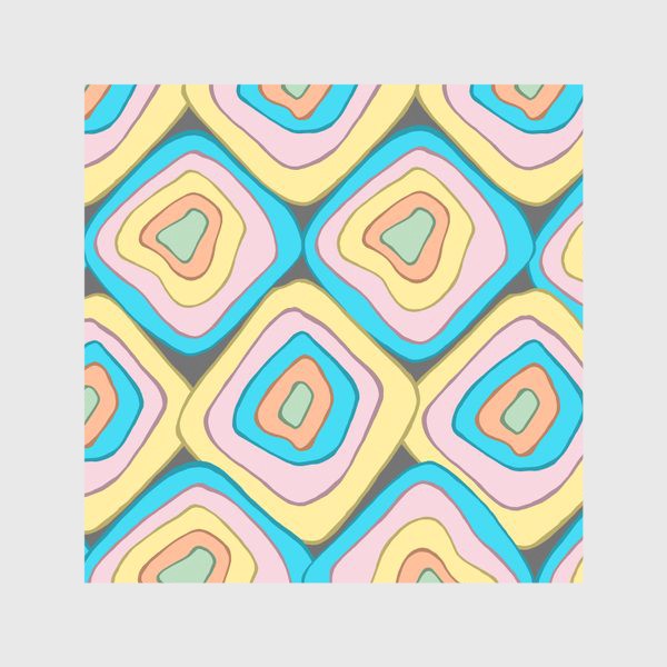 Скатерть «Абстрактные квадраты разноцветный»