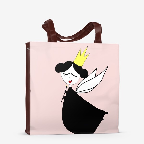 Сумка-шоппер «Маленькая фея с крылышками и короной»
