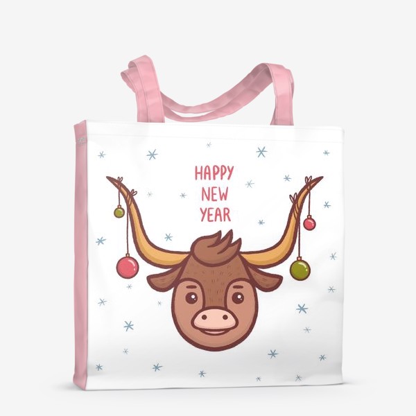 Сумка-шоппер «Милый бык. Новый год 2021»