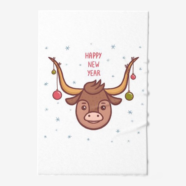 Полотенце «Милый бык. Новый год 2021»