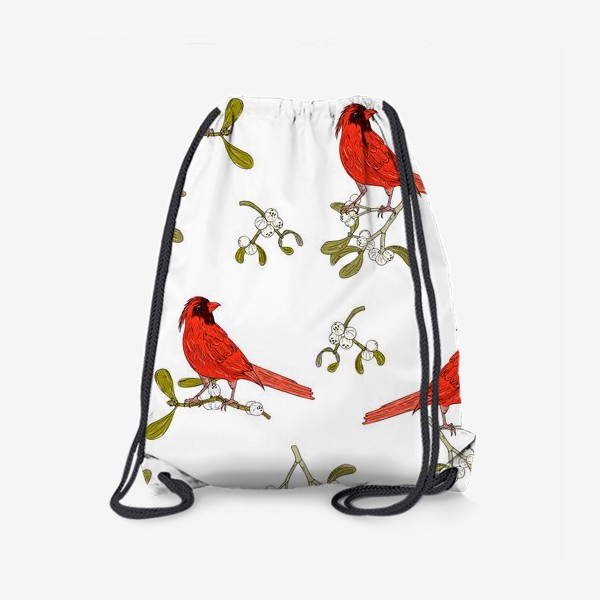 Рюкзак «омела и красная птица»