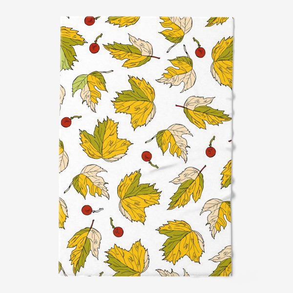Полотенце «жёлтые листья и ягоды»