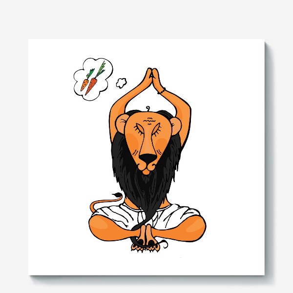 Холст «лев йога батха»