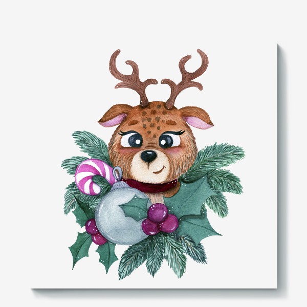 Холст «Christmas deer»