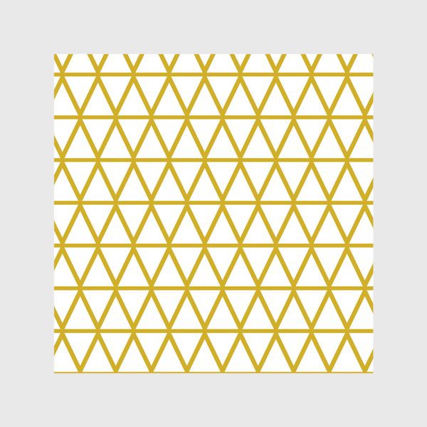 Шторы «Графика на белом фоне в желтых тонах с треугольниками»