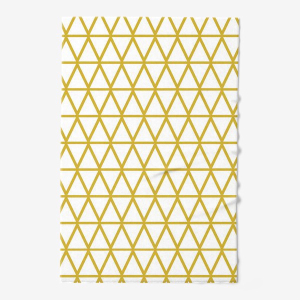 Полотенце &laquo;Графика на белом фоне в желтых тонах с треугольниками&raquo;