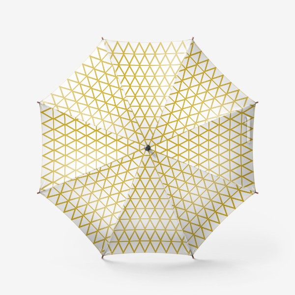 Зонт &laquo;Графика на белом фоне в желтых тонах с треугольниками&raquo;
