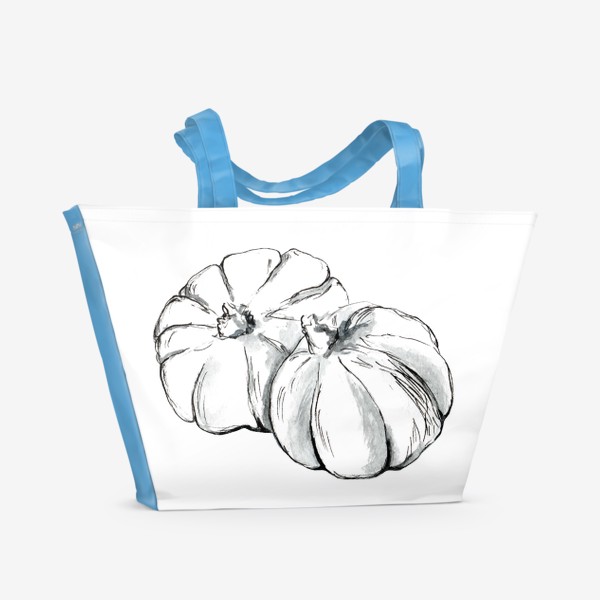 Пляжная сумка «Чёрно-белая осень. Раскрась её по-своему!»