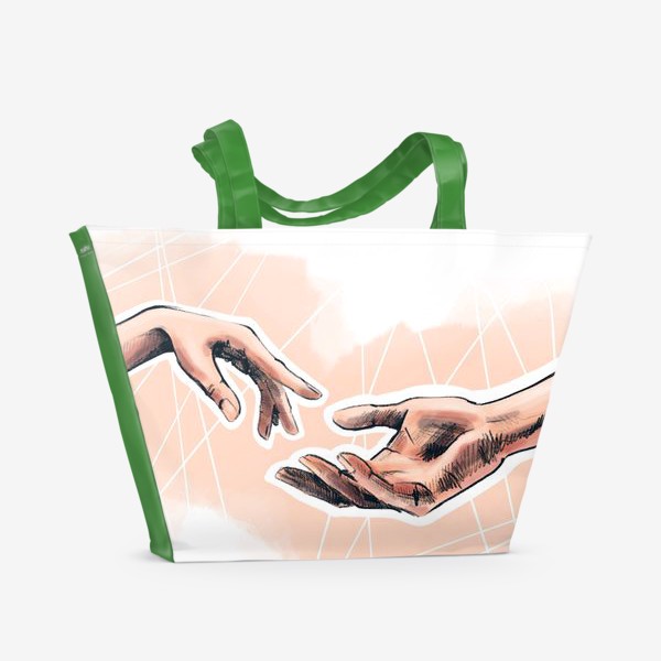 Пляжная сумка «Руки навстречу друг другу»
